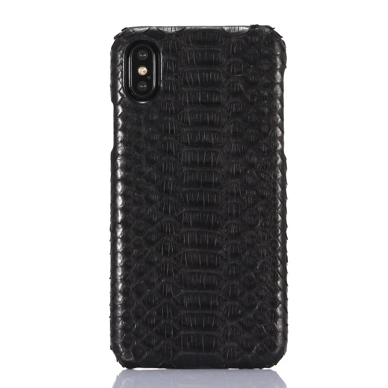 Solque роскошный 3D чехол для телефона из натуральной кожи питона s для iPhone X XS Max 10 из натуральной кожи ультра тонкий жесткий чехол со змеей