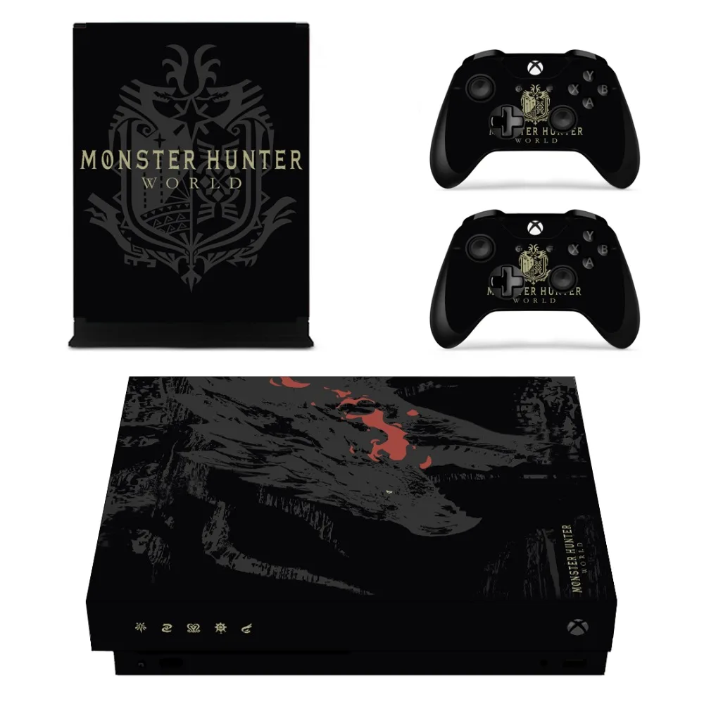 Monster Hunter World MHW лицевые панели кожаная консоль и наклейка на контроллер для Xbox One X с