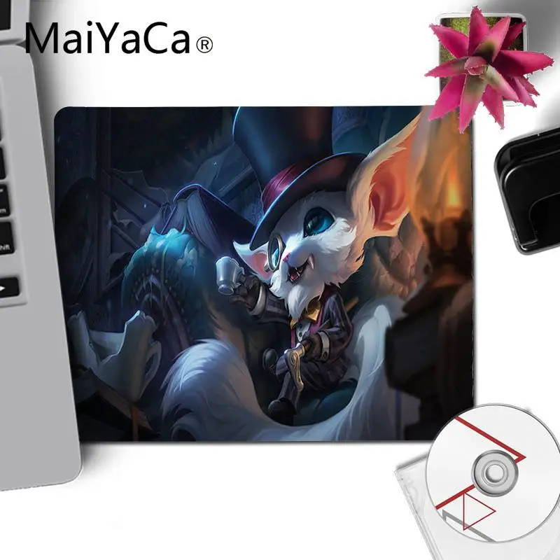 Новое поступление резиновая мышь MaiYaCa league of legends gnar прочный Настольный коврик для