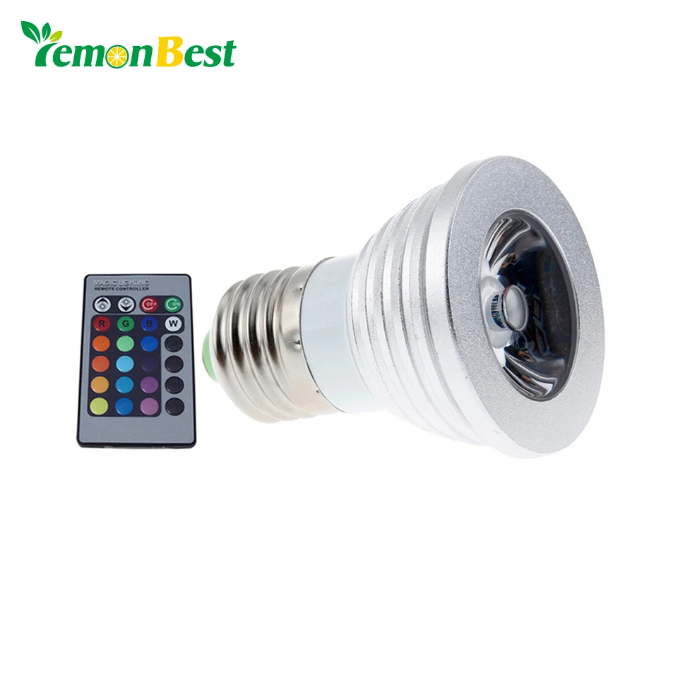 Светодиодная RGB лампа 4 Вт E27 16 цветов с ИК пультом ДУ|e27 rgb|led bulbrgb led bulb |