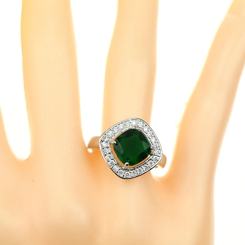 Женский комплект из колье серёг и кольца серебра 925 пробы|jewelry sets for women|silver jewelry