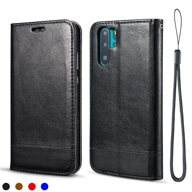 Кожаный чехол для Huawei P30 P20 Mate 20 Lite Pro Y6 Y9 Y7 Prime 2018 Honor 7C 7A Магнитный книжка из ТПУ с