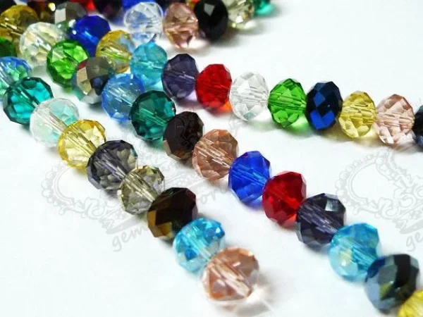 40 шт 10 мм граненые хрустальные бусины Rondelle смешанный ассортимент - купить по