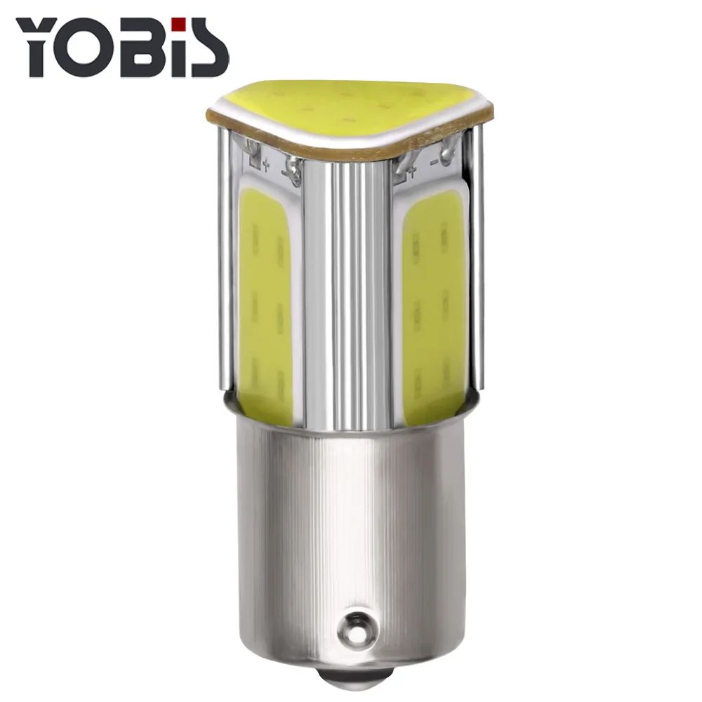 2шт p21w bay15d ba15s P21/5W 1156 1157 led COB 12v автомобильный тормозной светильник Белый Красный