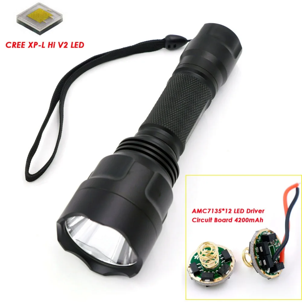 C8 CREE XP L HI V2 одиночный режим 12*7135 LED Драйвер печатная плата 4200 мАч мощный