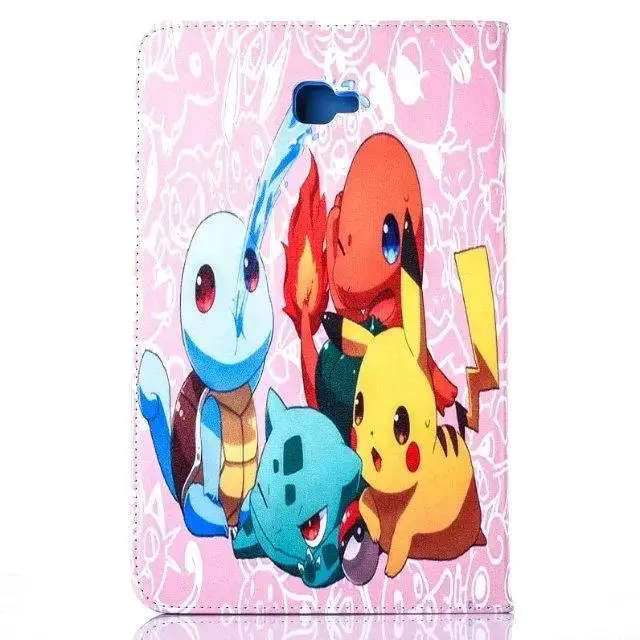 Чехол для Samsung Galaxy Tab A A6 10,1 T580 T585 T580N чехол «Pokemon Go» с забавным рисунком Пикачу tablet крышка флип-чехол с подставкой coque para