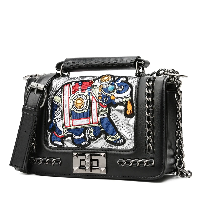 Dropshipping Women Bag Brand Handbag High Quality PU Leather Flap Elephant Application Shoulder For Teenage Girls Chain | Багаж и сумки