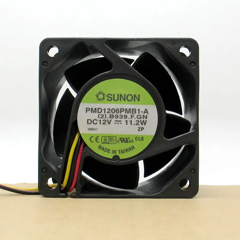 Вентилятор охлаждения SUNON PMD1206PMB1-A, 12 В, 11,2 Вт, с двумя шарикоподшипниками, высокая скорость вращения 6038