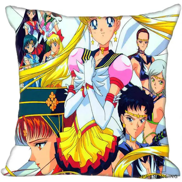 Square Pillowcases Декоративная Наволочка на заказ Сейлор Мун розовая квадратная Наволочка на молнии лучший подарок 35X35,40x40,45x45 см(одна сторона) 180516-19 - Цвет: Square Pillowcases