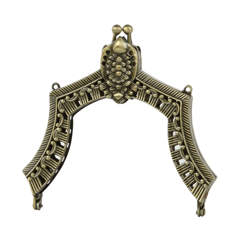 with screws 12 см винтажный винт металлический каркас для кошелька ручной работы Diy части Сумки и аксессуары сумки ручной работы Ретро замок застежка печатная фурнитура - Цвет: with screws
