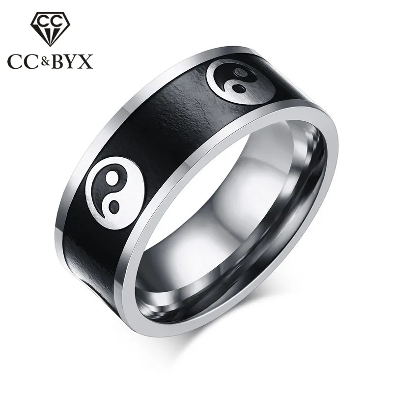 Кольца CC для мужчин и женщин из титановой стали восемь схем тотемные украшения