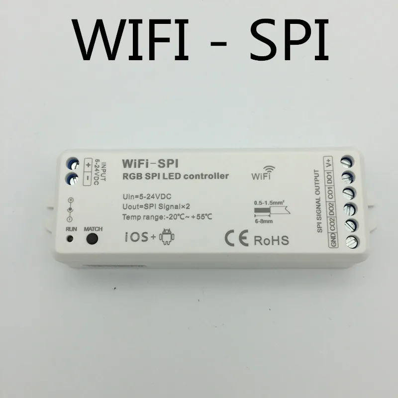 Контроллер Wi-Fi-SPI для светодиодных лент с поддержкой WS2812B TM1809 LPD6803 WS2811 UCS1903 | Лампы и
