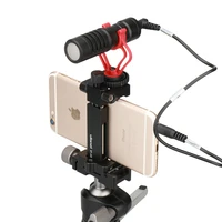 ulanzi st 03 pocket metal phone mount adapter smartphone clamp for vlogging selfie video broadcasting w microphone light holder