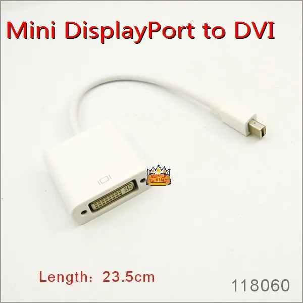 50 шт./лот молнии мини-displayport мини-порт дисплея мини-дп в DVI адаптер конвертер