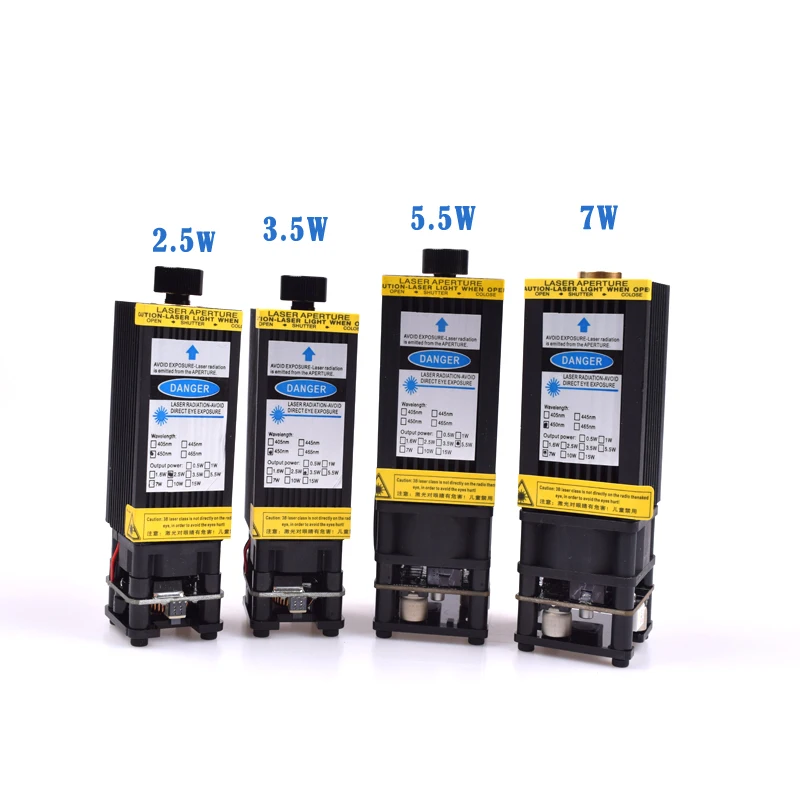 0 5 W/2 W/3 W/5 Вт/7 Вт/15 Вт лазерный модуль 405nm 450nm TTL PWM резка древесины гравирующие принт