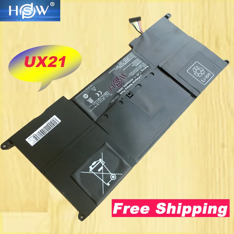 HSW Аккумулятор для ноутбука ASUS UX21 UX21A UX21E, ультрабук, 7,4 В, аккумулятор для C23-UX21