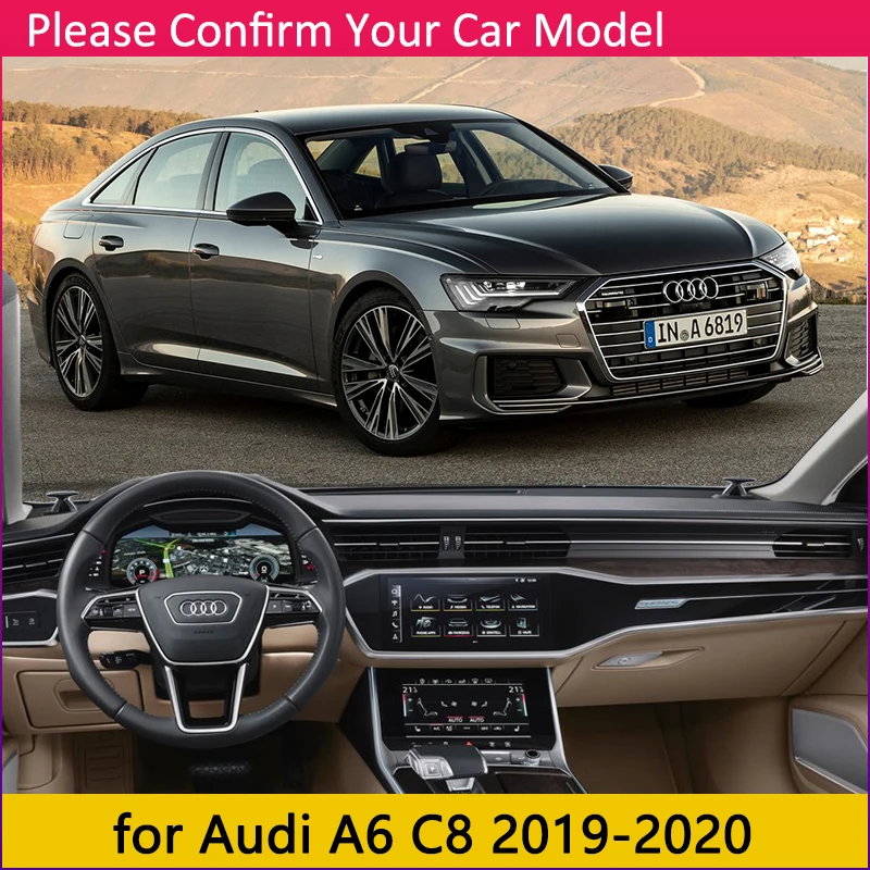 Для Audi A6 C8 2019 2020 4K Противоскользящий коврик на приборную панель солнцезащитный