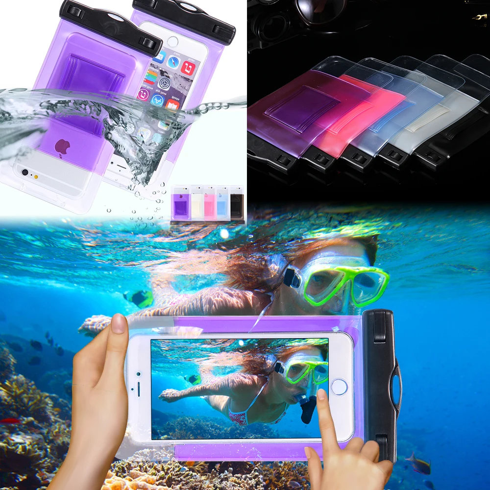 KISSCASE 100% Sealed Waterproof Pouch Phone Case For Apple iPhone 8 6 6S 7 5S SE Samsung S7 S6 edge J3 J5 J7 A5 A3 A7 Bags Cases | Мобильные