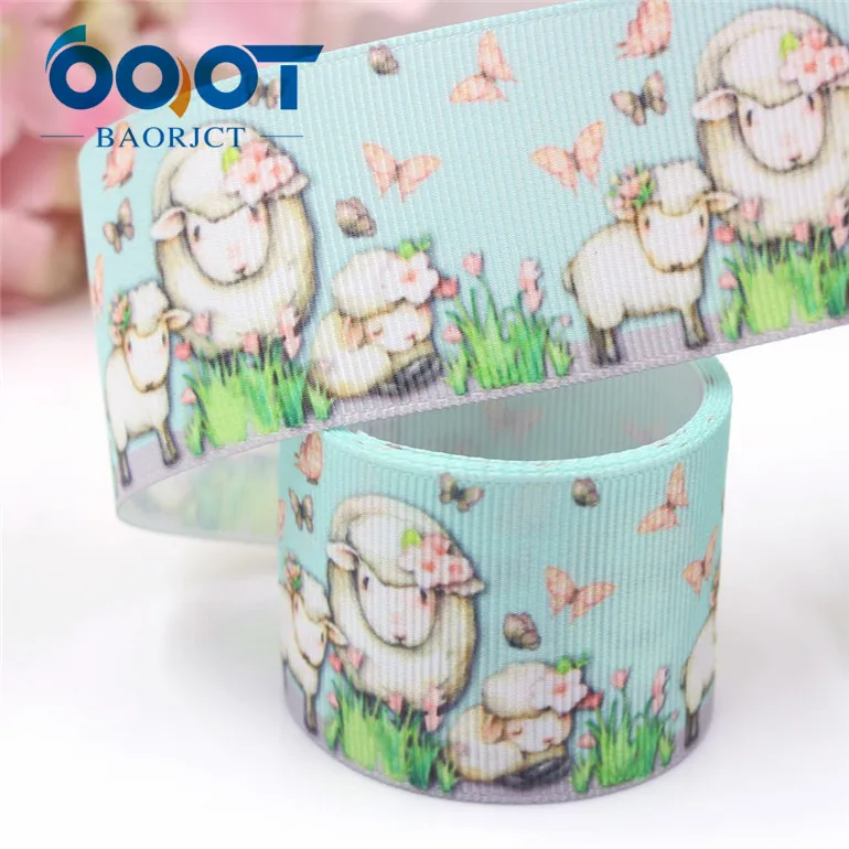OOOT BAORJCT I-19221-411, 38 мм, 10 ярдов мультфильм термотрансферные печатные корсажные ленты, лук кепки DIY аксессуары украшения - Цвет: I-19221-419
