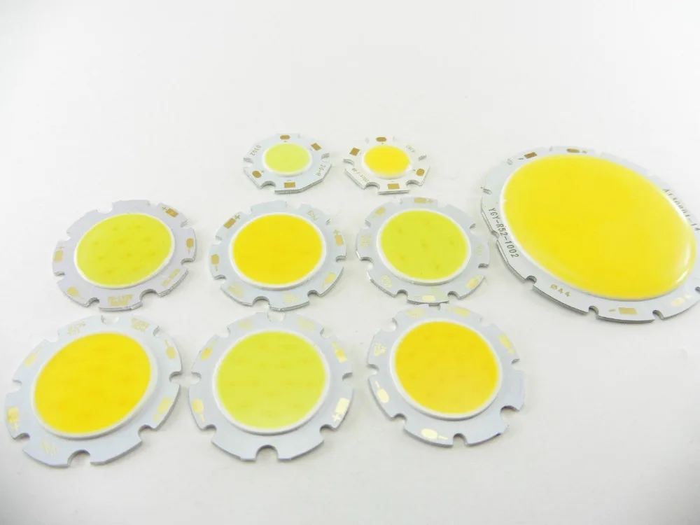 10 шт./лот COB 3 Вт 5 7 led cob Чип 240 1200lm боковые 20 28 мм точечные светильники чип на борту