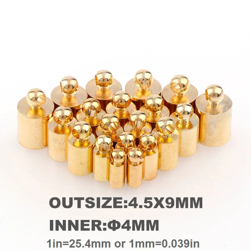 4.5x9mm 50pcs 50 шт. 5 цветов металлические застежки крючки шнуры концевые колпачки шнур для изготовления ювелирных изделий браслет ожерелье DIY ювелирных изделий - Цвет: 4.5x9mm 50pcs