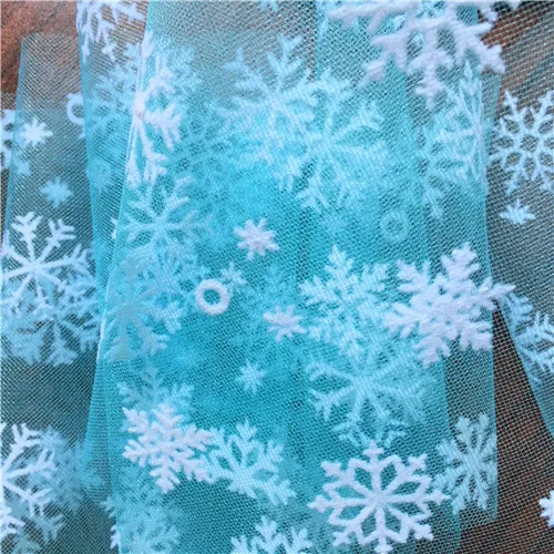 Sky blue 1 м/лот 150 см романтическая Снежная пряжа DIY юбка прозрачная органза тюль ткань для свадьбы, дня рождения, вечеринки, Нового года, рождества украшения - Цвет: Sky blue