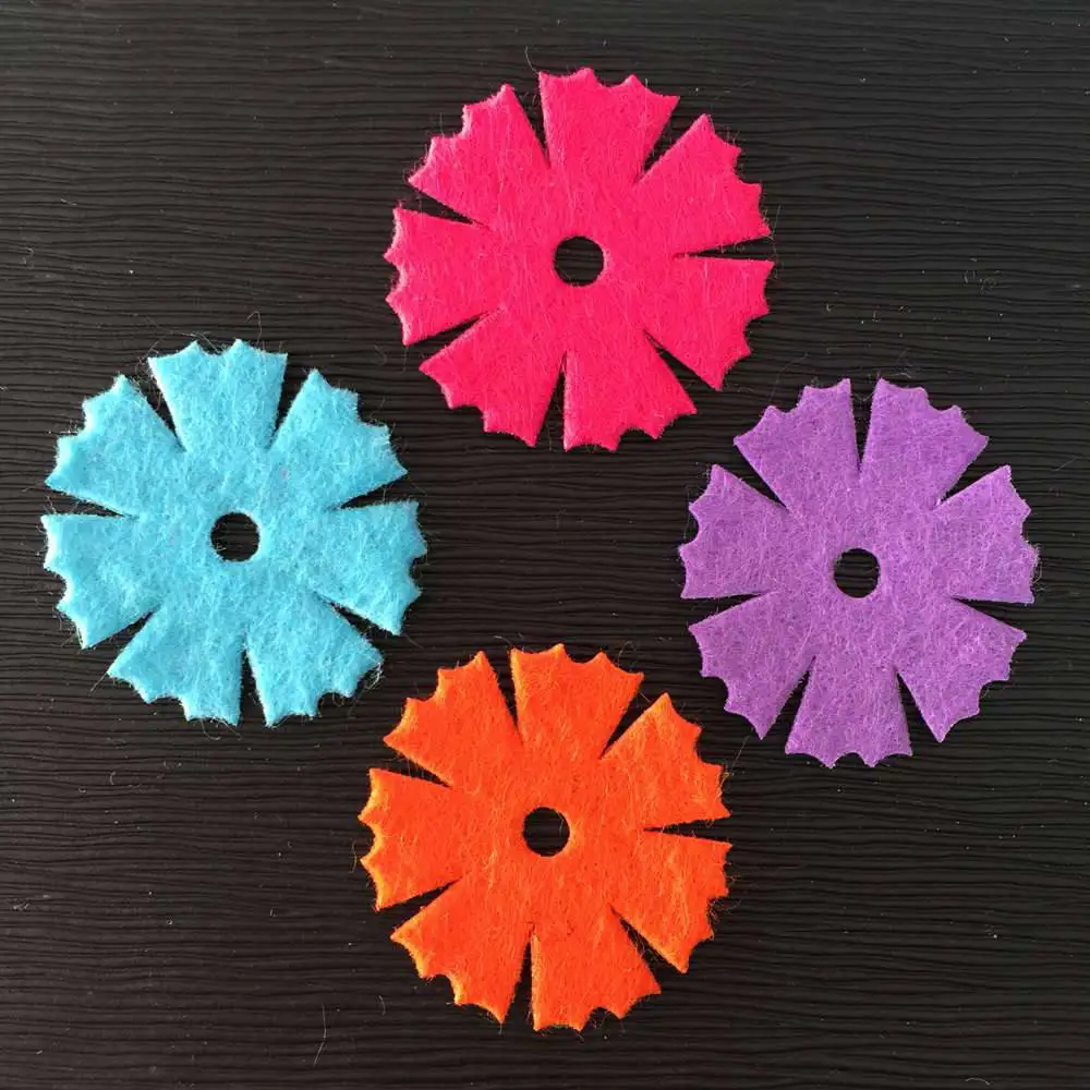 Новинка 250 шт микс 30 мм Мягкие войлочные весенние цветочные аппликации ремесло