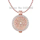 Vinnie дизайнерские ювелирные изделия, новое ожерелье с подвеской в виде монеты 35 мм с роскошными кристаллами, цветочными дисками
