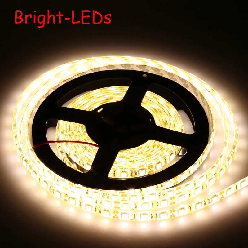 5050 Светодиодные ленты RGB и один цвет 5 м DC12V 60 Светодиодный s/m Водонепроницаемый гибкие авто полосы света сохранение свет