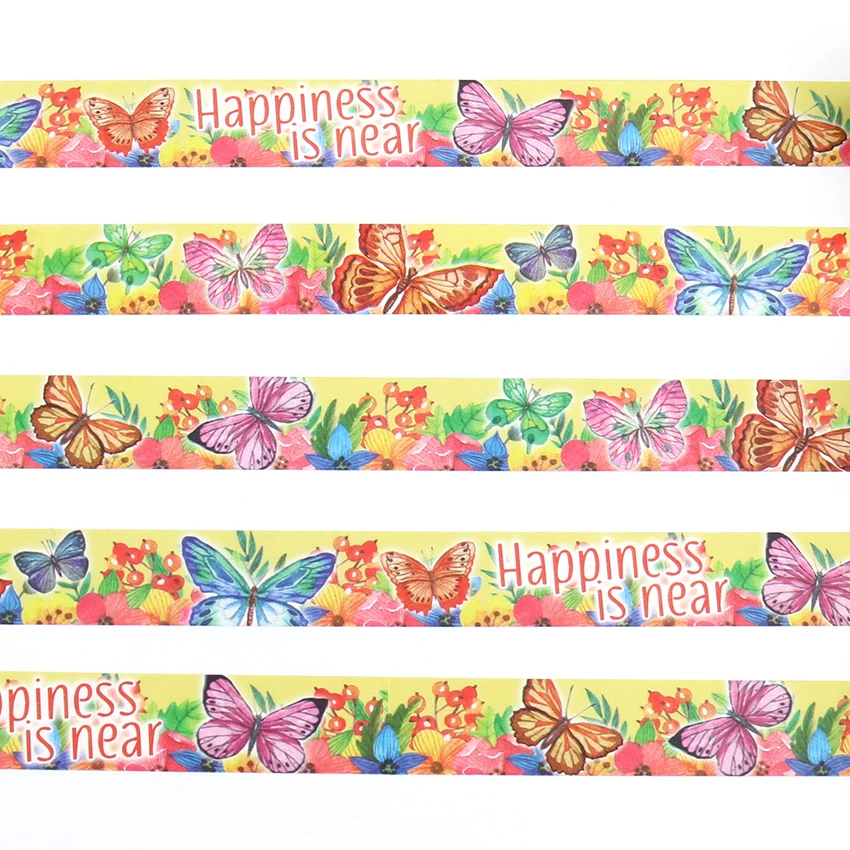 Упаковочная коробка Kawaii Butterfly Washi лента отличного качества красочная бумажная
