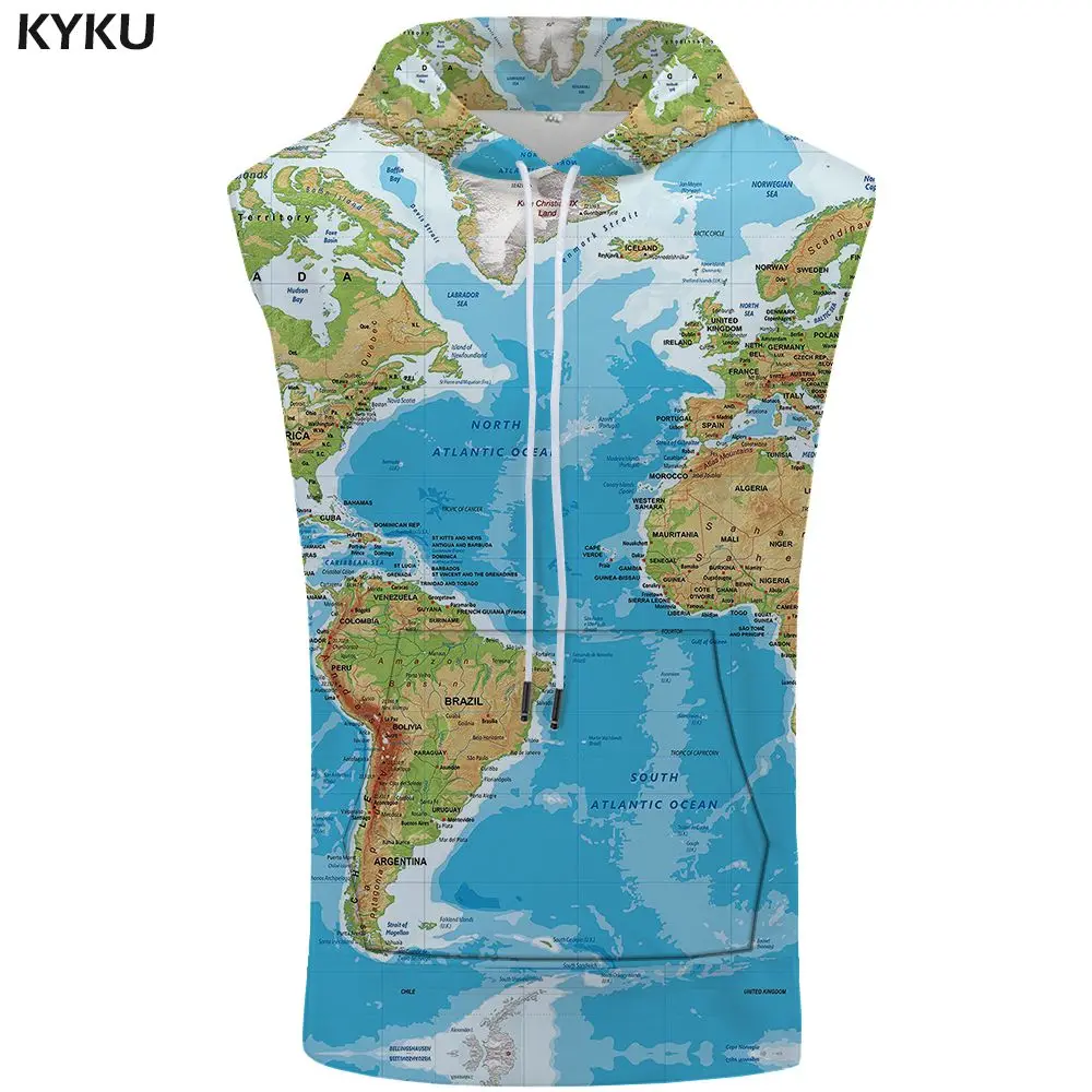 Tank Top 19 Бренд KYKU, толстовка без рукавов с черепом, хип-хоп пальто, панк рубашка, рок бодибилдинг, пистолет, толстовка, жилет, Мужская одежда, мужская 3d печать - Цвет: Tank Top 19