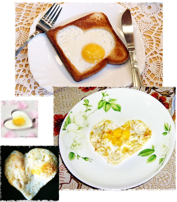 Кухня Heart Shaped Кук Fried Egg Плесень Нержавеющей Стали |
