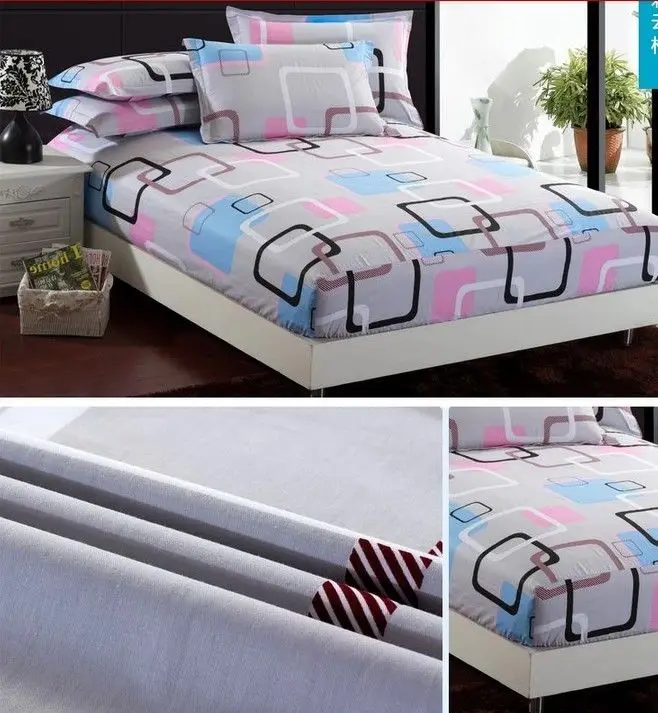 

Unihome King/Queen/Double/King Size Fitted Sheet with pillow case New Cotton