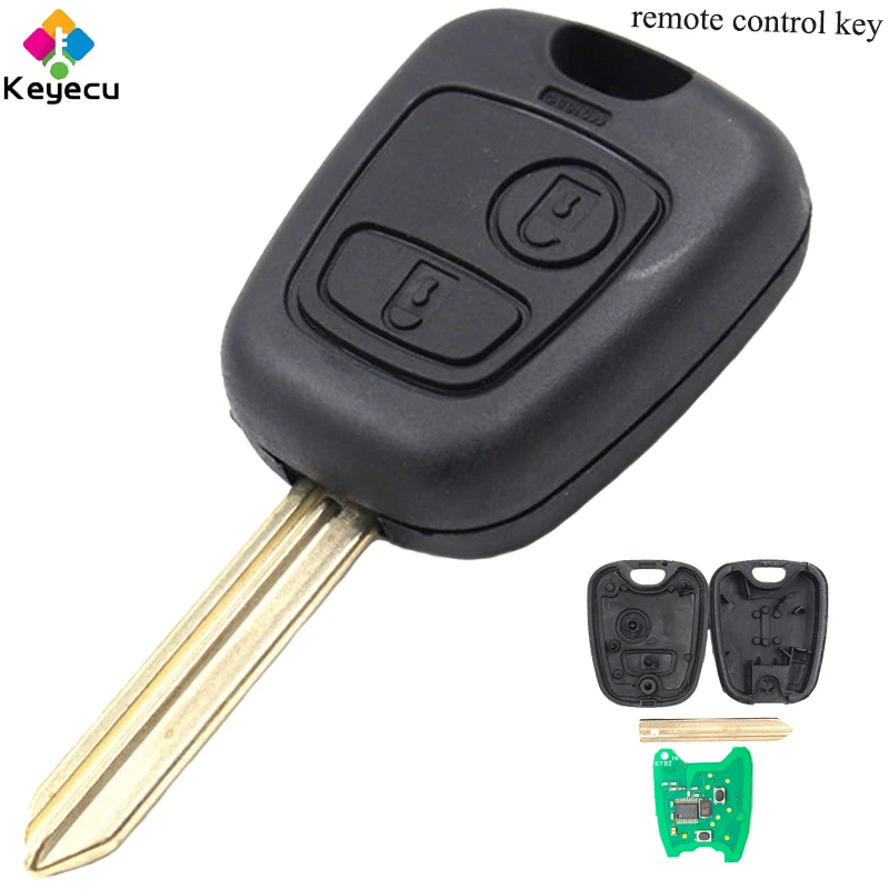 KEYECU KYDZ Remote Control Car Key With 2 Buttons & 433MHz ID46 Chip SX9 Uncut Blade - FOB for Peugeot Partner Expert Boxer | Автомобили