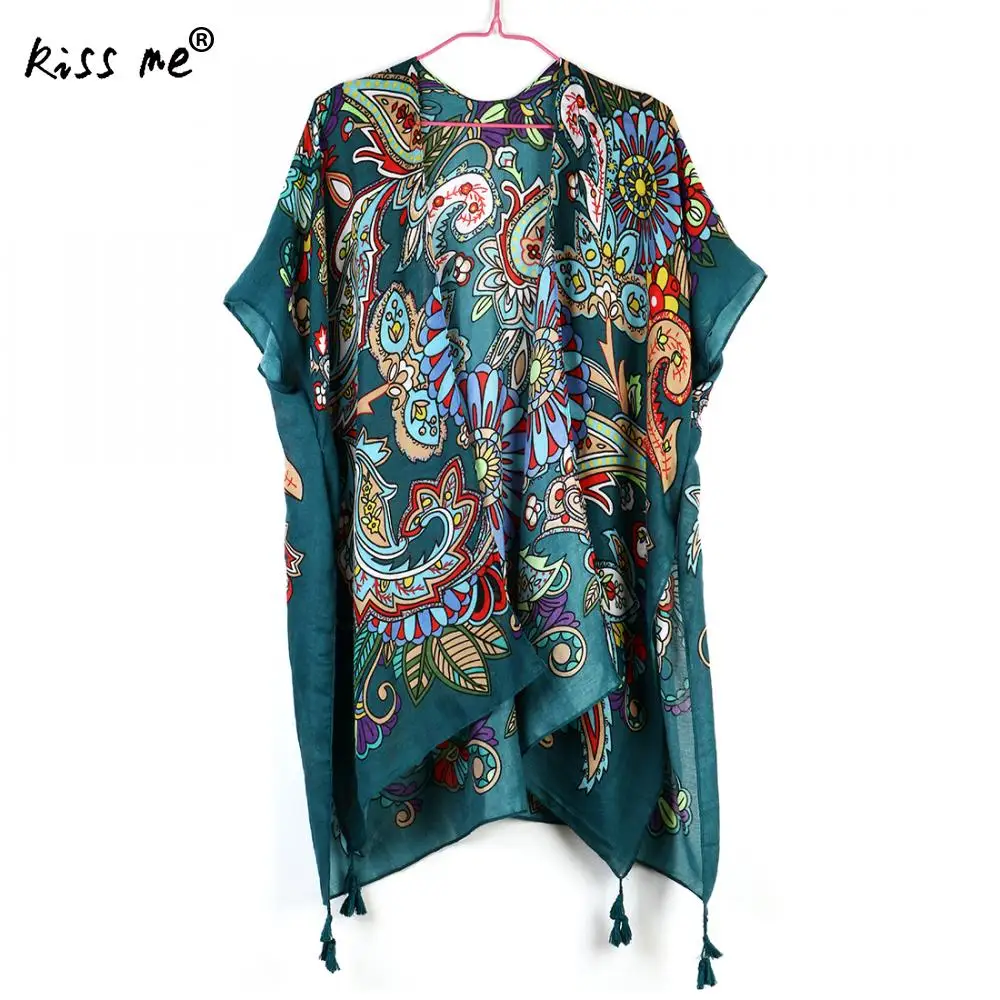 Женское пляжное платье-парео с геометрическим принтом в богемном стиле | Женская