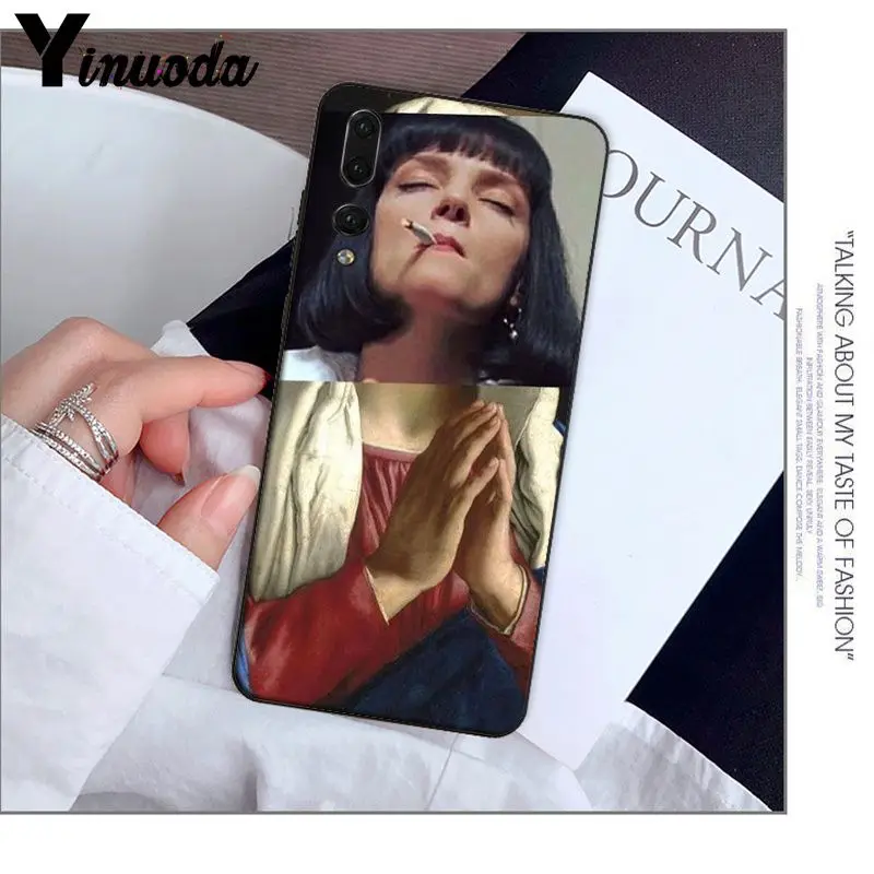 Yinuoda Ван Гог Мона Лиза Девушка жемчужные серьги искусство ТПУ черный чехол для