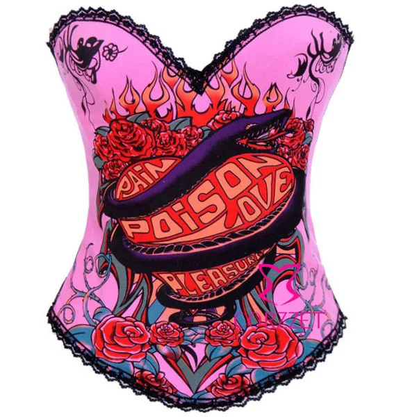 Корсет женский из высококачественной хлопчатобумажной ткани со змеиным принтом