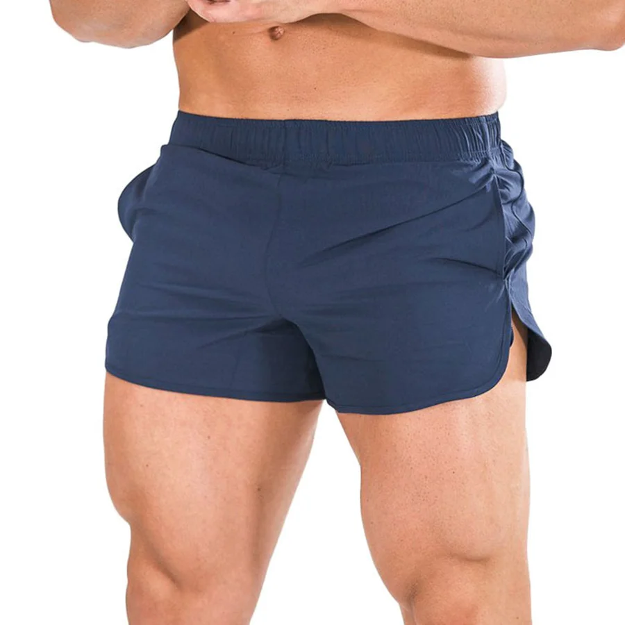 

Men Solid Color Fitness Shorts Gyms Bodybuilding Workout Bottoms Male Joggers Skinny Short Pants Summer Casual Thin Beach Shorts