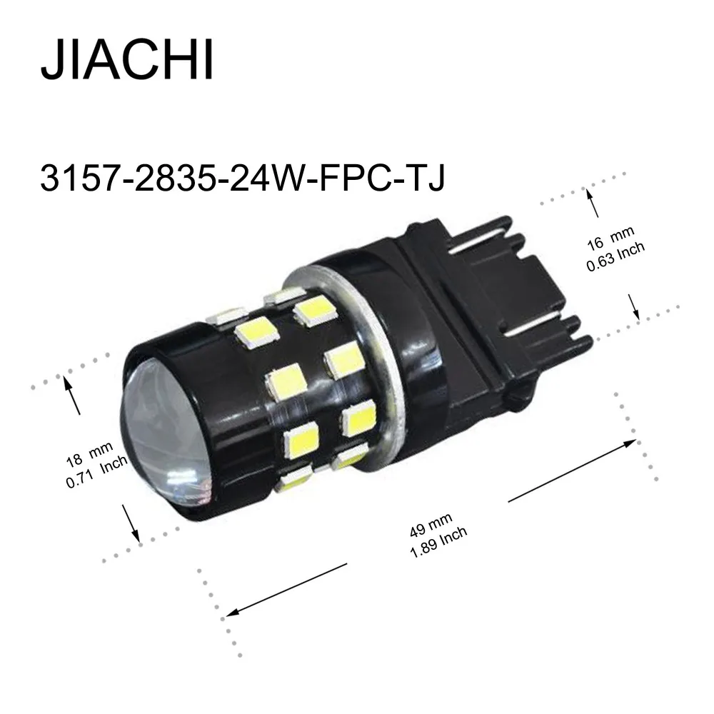 Автомобильные лампы JIACHI светодиодный сигнал T25 3157 2835 SMD 24 s белый 12 в пост. Тока