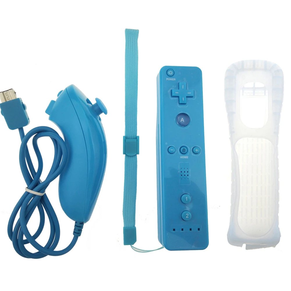 Для Wii Беспроводной дистанционного Управление + Nunchuk Nintendo без Motion Plus игроков с