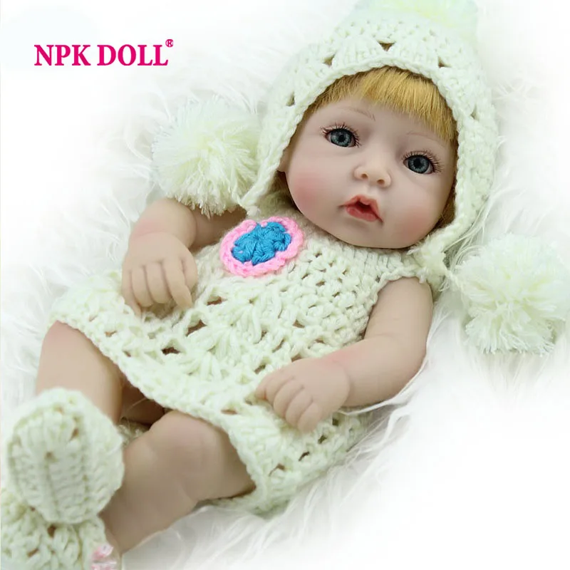 NPKDOLL 10 дюймов миниатюрная кукла-новорожденная девочка Силиконовые Мини-куклы с