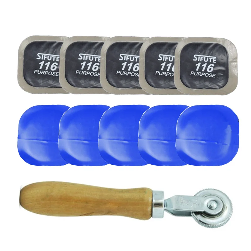 

40PCS 55*55mm Tire repair rubber patch tool repair cars and motorcycles bicycle with a roller Tire repair rolling solid wheel