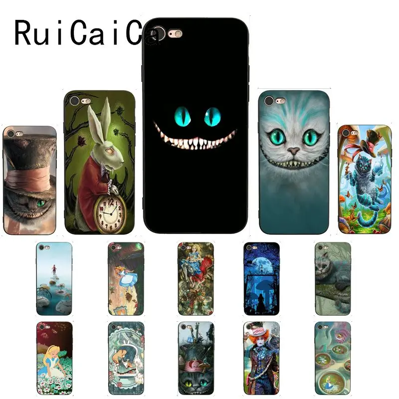 RuiCaiCa Алиса в стране чудес кошка роскошный уникальный дизайн PhoneCase для iPhone X XS MAX 6 6S