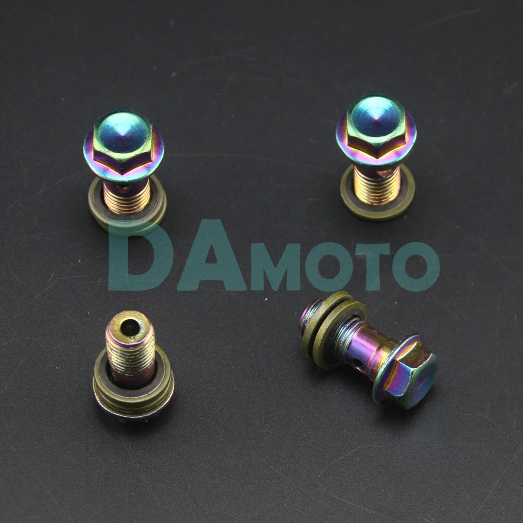 4 шт. для сплава тормоза сцепления шланг радиатора банджо болт M10 x 1 25 ATV