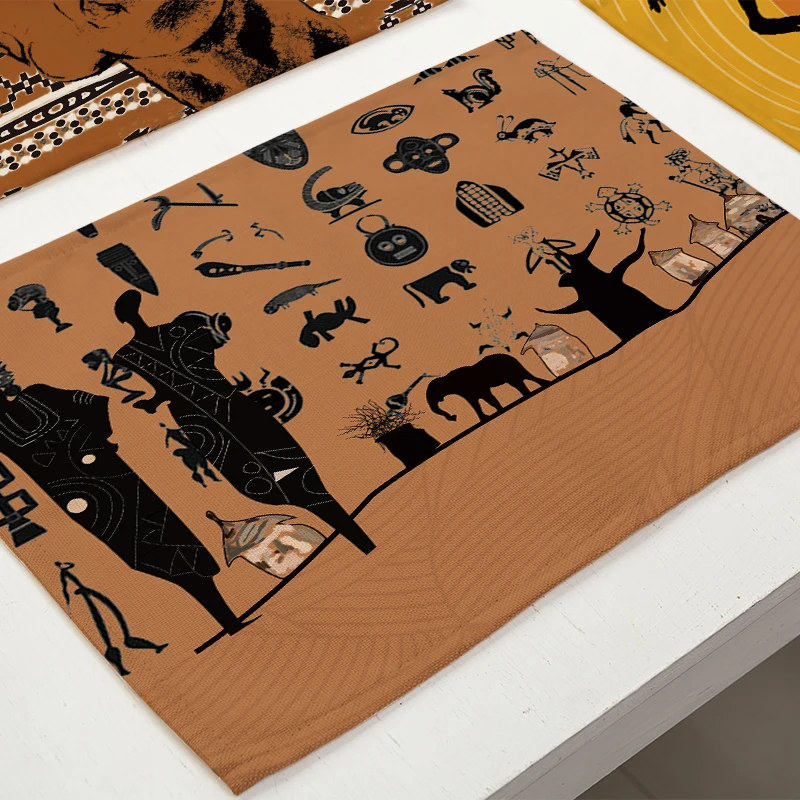 2/4/6 шт. подставки для столовых приборов из хлопка и льна|dining table placemats|table placematsplacemat