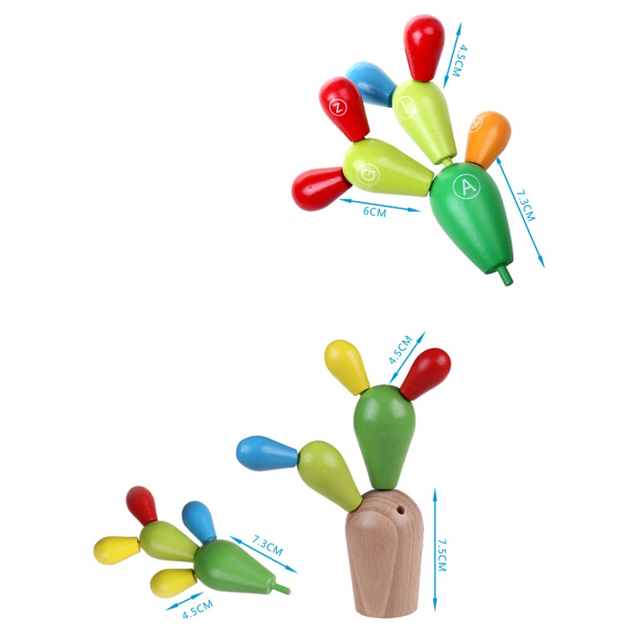 Children Educational Toys Early Childhood Teaching A Wooden Disassembly Cactus | Игрушки и хобби