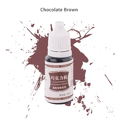 Chocolate brown Transhome пищевой краситель 1 шт. съедобный пигмент полезный, безопасный инструменты для украшения тортов из мастики Макарон крем торт выпечки/кондитерские инструменты - Цвет: Chocolate brown