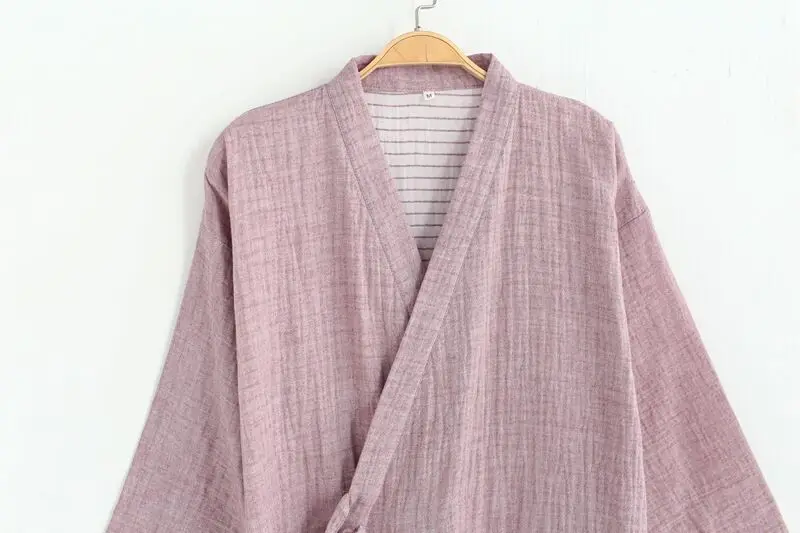 Японский весенне-летний халат Yukata, мужская хлопковая марлевая тонкая Паровая одежда, кимоно, пижама, длинный кардиган, халат, одежда для отдыха