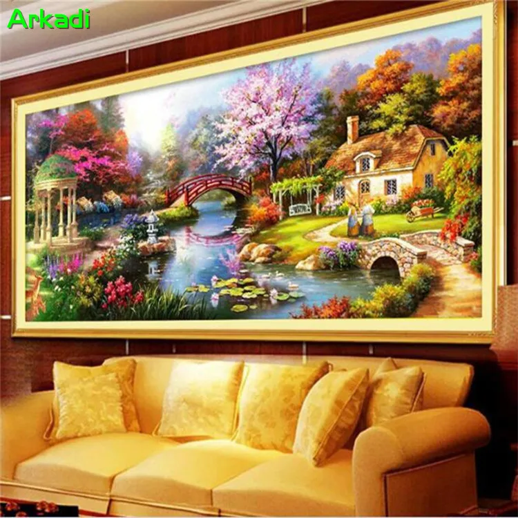 Custom murals Simple European-style Pure Hand-painted landscape Thomas Pastoral scenery Oil painting Bedroom Dining Room | Строительство