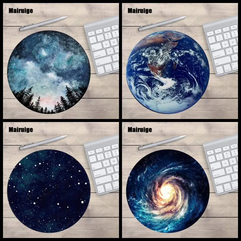 

Mairuige Star Earth Mouse Game Universal Mouse Pad Round Mat